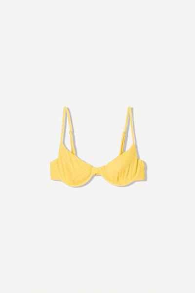 Bershka Textured bikini top