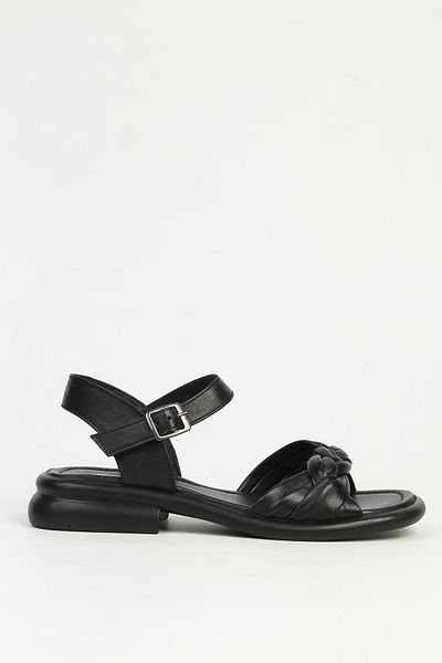 Pierre Cardin Black Women's Leather Sandals Pc-54617