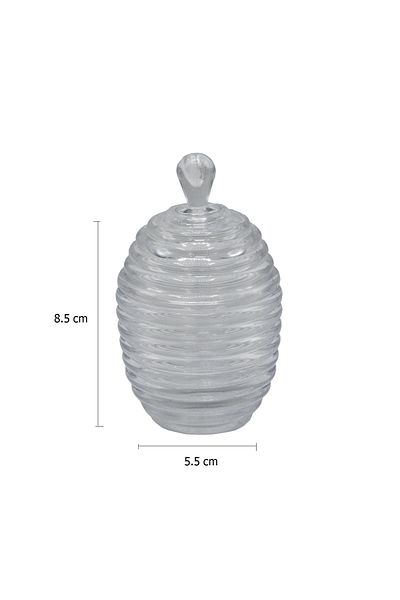 Generic Clear plastic honey pot with lid