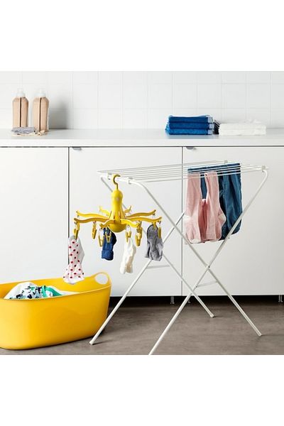 IKEA PRESSA Hanging Dryer with 16 Clothes Pegs – Compact & Space-Saving Laundry Solution