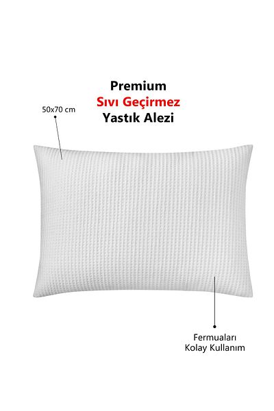 Mislina Home Saltea de protectie de perna cu fermoar rezistenta la apa lichida premium 50x70 cm