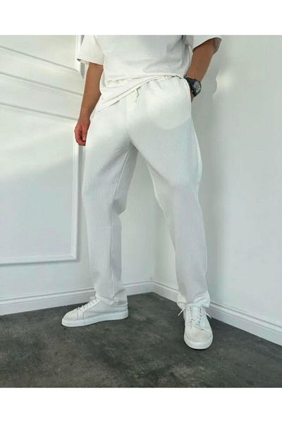 Serhat Özköroğlu White Corded Jogger White