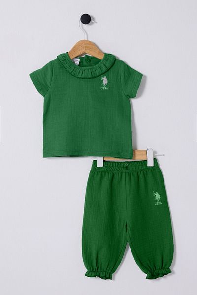 U.S. Polo Assn. U.S. Polo Assn. Baby Girl Top and Bottom Set