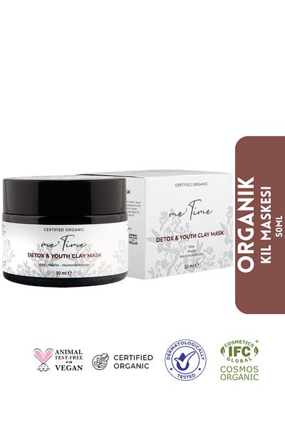 me time Organic Clay Mask |   Acne, Anti-Blackhead, Pore Purifying, Skin Tone Equalizer 50ml
