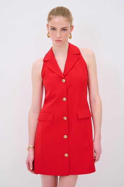 adL Sleeveless Buttoned Front Dress