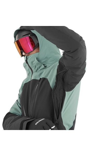 Salomon Brilliant Men's Ski Jacket Black Blue Men's Ski Jacket Lc2332400