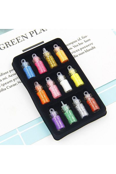 Generic Resin and nails art particle set of 12 types g-294