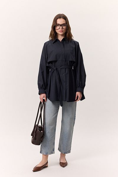Manuka Cămașă DESIGN TRENCH ALBASTRU ÎNCHIS