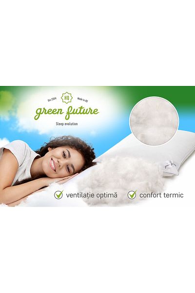 Green Future Feeling Green Future pillow 50% goose down 50% goose feather, 70x70 cm