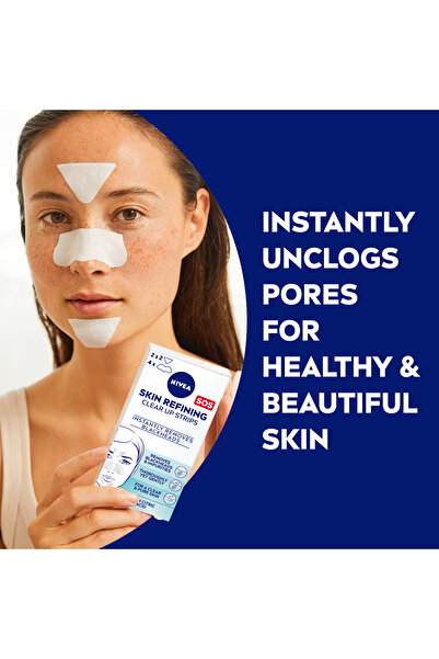 NIVEA Face Skin Refining Clear-Up Strips, Citric Acid, 6 Strips