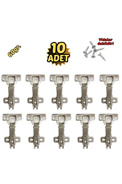 Yahya Cabinet Hinge Flat 90 Degree Stainless 10Pcs