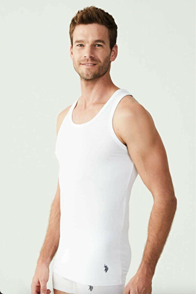 U.S. Polo Assn. Erkek, Lisanslı, %95 Pamuk, %5 Elastan, 2'li Atlet (Kutulu)