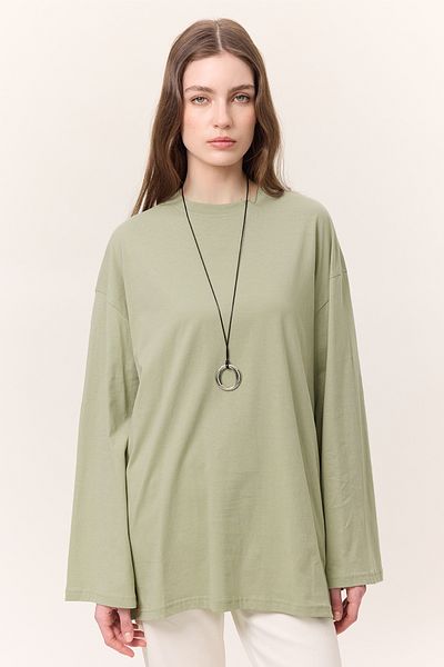 Manuka OVERSIZE-T-Shirt mit weitem Ärmel, CAGLAGE GRÜN
