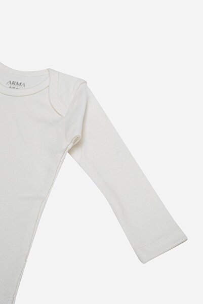 Arma Yıldız Baby Long Sleeve White Snap-On Bodysuit 3 Pack