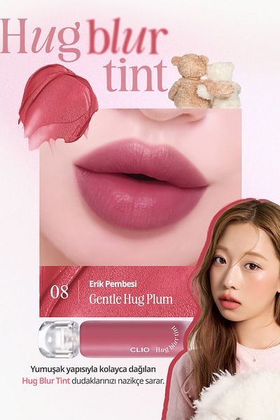 CLIO Tint with Smooth Light Texture Clio Gentle Hug Plum (008)