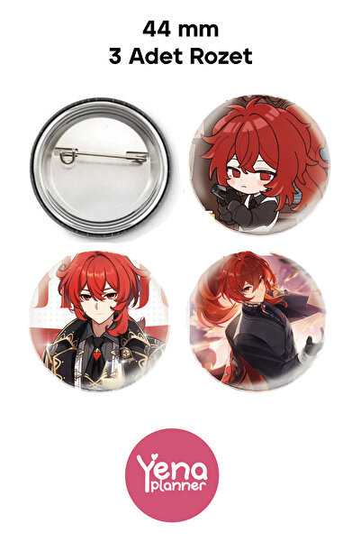 Yenaplanner مجموعة زينة/شارة حقيبة جينشين 2