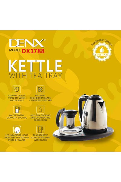 Denx DX1788 - غلاية مع صينية شاي