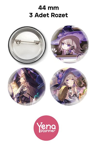 Yenaplanner Set de ornamente/set de insigne pentru geanta Honkai Star Rail 2