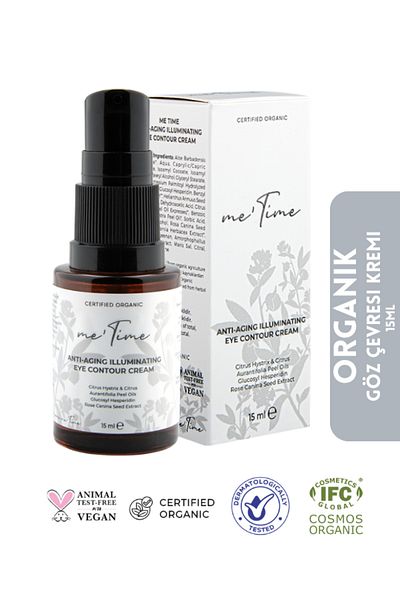 me time Organic Eye Contour Care Cream |   Brightening, Anti-Aging & Anti-Wrinkle, Moisturizing 15ml