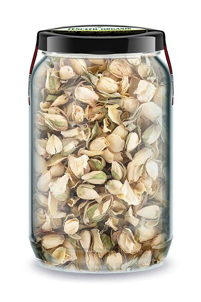 Zencefil Organik 660 cc.White Dried Rose Bud - Dried in Glass Jar