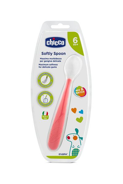 Chicco 6 Months Red Soft Silicone Spoon