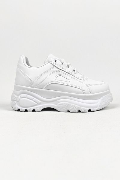 Zerenyus Pantofi sport de damă cu talpă înaltă 6 cm - alb