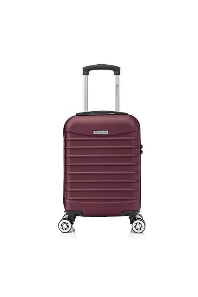 Quasar & Co. Troler De Cabina Line,40x30x20cm,troller Bagaj De Mana,valiza Cabina,roti Detasabile,cifru,visiniu