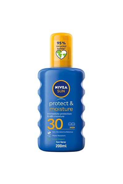 NIVEA SUN Protect & Moisture Sun Spray, UVA & UVB Protection, SPF 30, 200ml