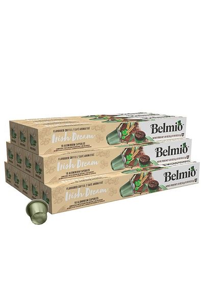 Belmio Irish Cream Coffee Capsules Pack of 12 (120 Capsules) Compatible with Nespresso Original Line