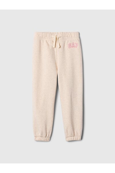 GAP Kız Bebek Pembe Gap Logo Kalp Desenli Pull-On Jogger Fleece Eşofman Altı