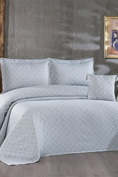 Solinas Collection Alina Gri Çift Kişilik Ince Pike Yatak Örtüsü