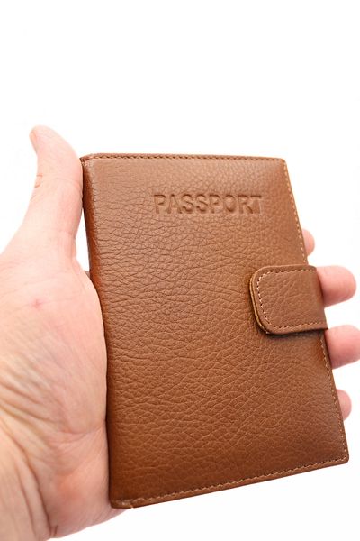 willpolo Genuine Leather Tan Color Passport Holder & Wallet Passport Cover Case Large Size Wallet