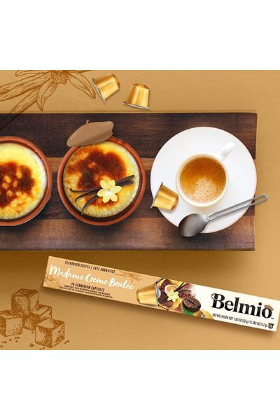 Belmio Madame Crème Brûlée Coffee Capsules Pack of 12 sleeve Compatible with Nespresso OriginalLine.