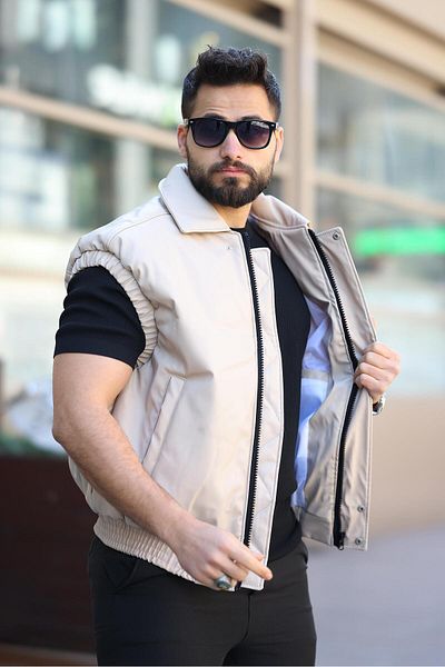 RHONES Men's Collar Leather Vest