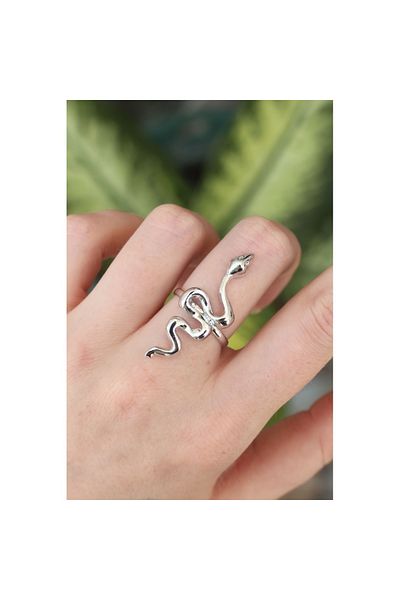 Skygo Brass Silver Color Adjustable Snake Ring - Tj-Byk3161