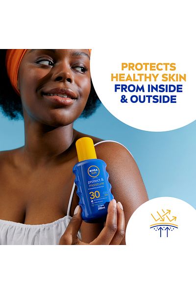NIVEA SUN Protect & Moisture Sun Spray, UVA & UVB Protection, SPF 30, 200ml