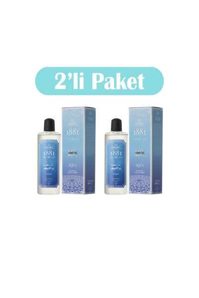 1881 Kolonya 250ml Cam Aqua & Les Hommes-Yeni Tasarım 2'li Paket
