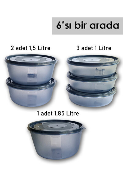 Deftion Set of 6 Vacuum Food Storage Containers - Microwave Heating Suitable