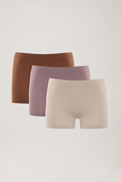 Los Ojos 3-teilige nahtlose Boxershorts 3xBoyshort