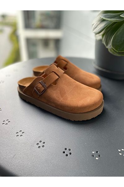 Land of Cork Papuci de interior din piele de căprioară cu talpă din plută anatomică