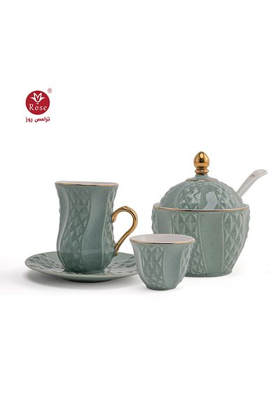 Rose CR-2424-27-Piece Tea and Coffee Serving Set Rose
