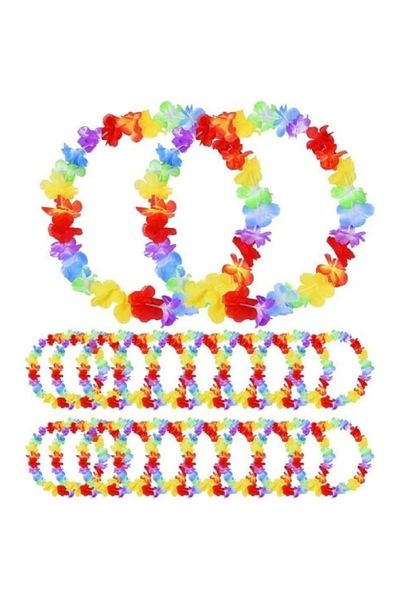 Orkun MANDIRACILAR Hawaiian Floral Neck Necklace 12 Pieces