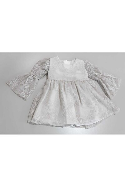 Sönmez Baby FRANSUVA DANTELLİ ASTARLI LÜX KIZ BEBE ÇOCUK ELBİSE