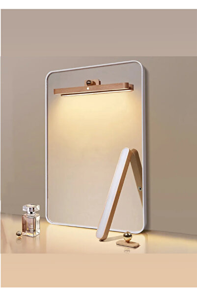 Led Uzaktan Kumandalı Şarjlı Ahşap Dikdörtgen LED Duvar Lambası – Esnek Askılı Okuma Işığı