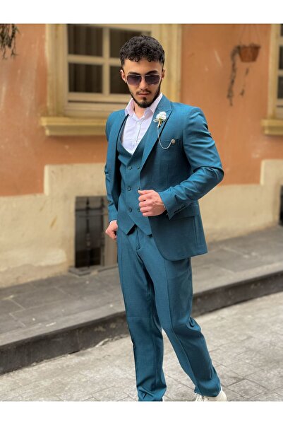 Dupont Slim Fit Yelekli Takım Elbise