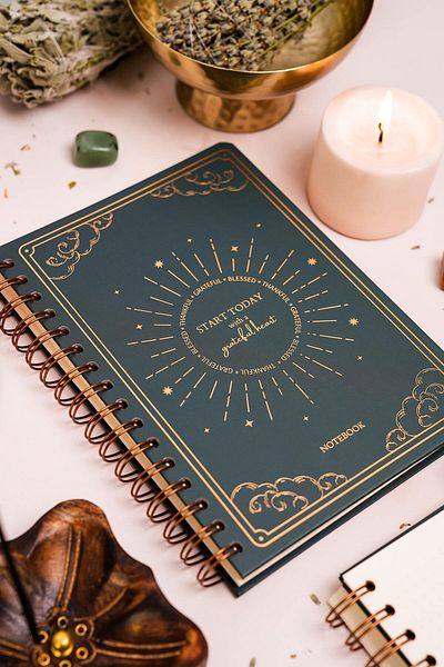 Matt Notebook A5 Spiral Notebook 15X21 cm Page No Date Sun Cloud