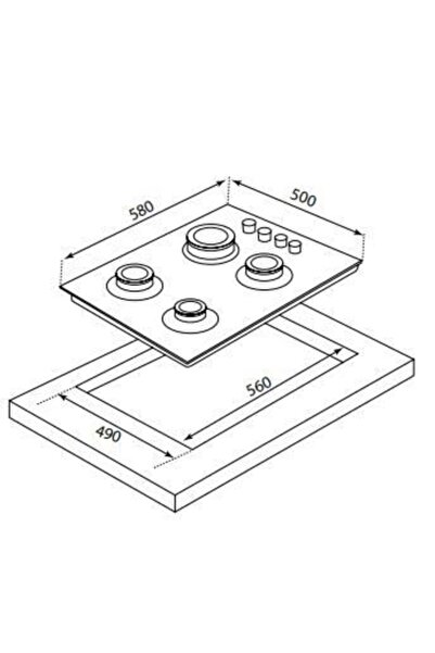 Luxell lx-40Tahdf 10 Kademeli Oval Beyaz Ankastre Ocak