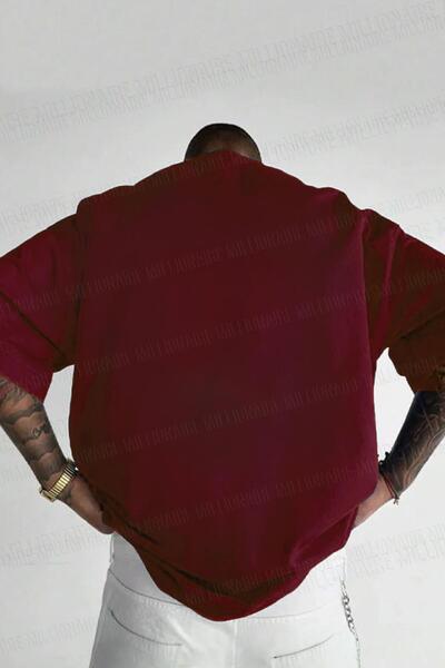 Teenage Millionaire Tricou Salas oversize pentru bărbați, roșu Claret Free Life