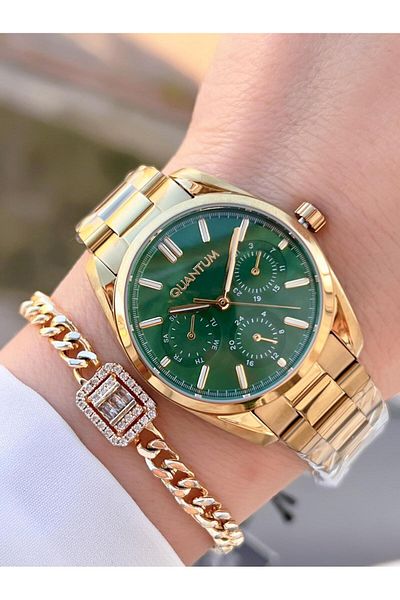 Quantum Dial Inner Functions Active 5 Atm Water Resistant Women Wrist Watch+Bracelet B1198.120