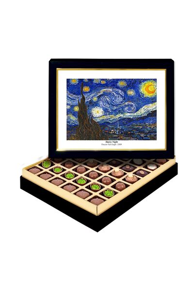 Modern Yıldızlı Gece Kutusu Spesiyal Çikolatalı Büyük Boy (588 g)